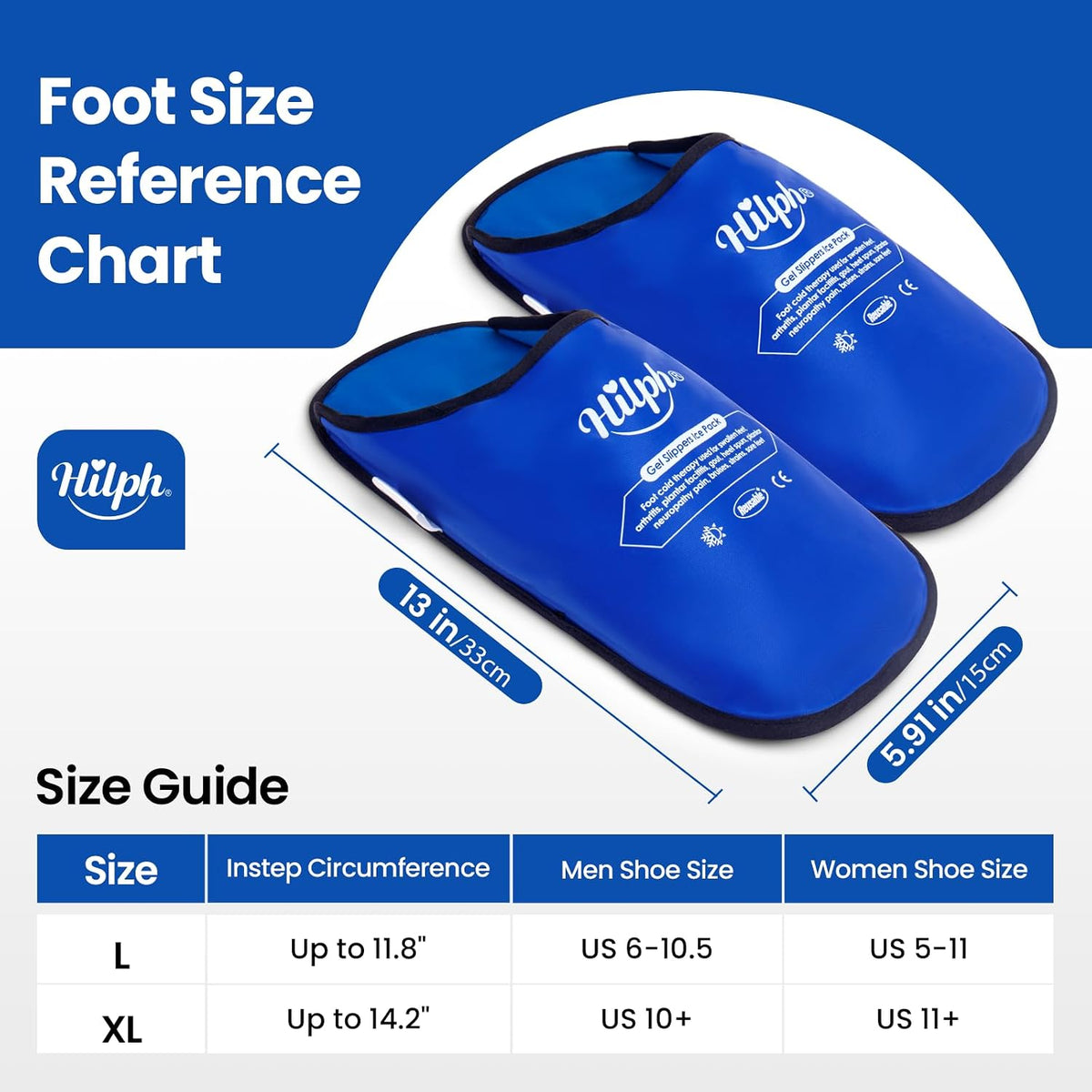 Foot Ice Pack Slippers for Plantar Fasciitis 1 Pair, Long Cooling