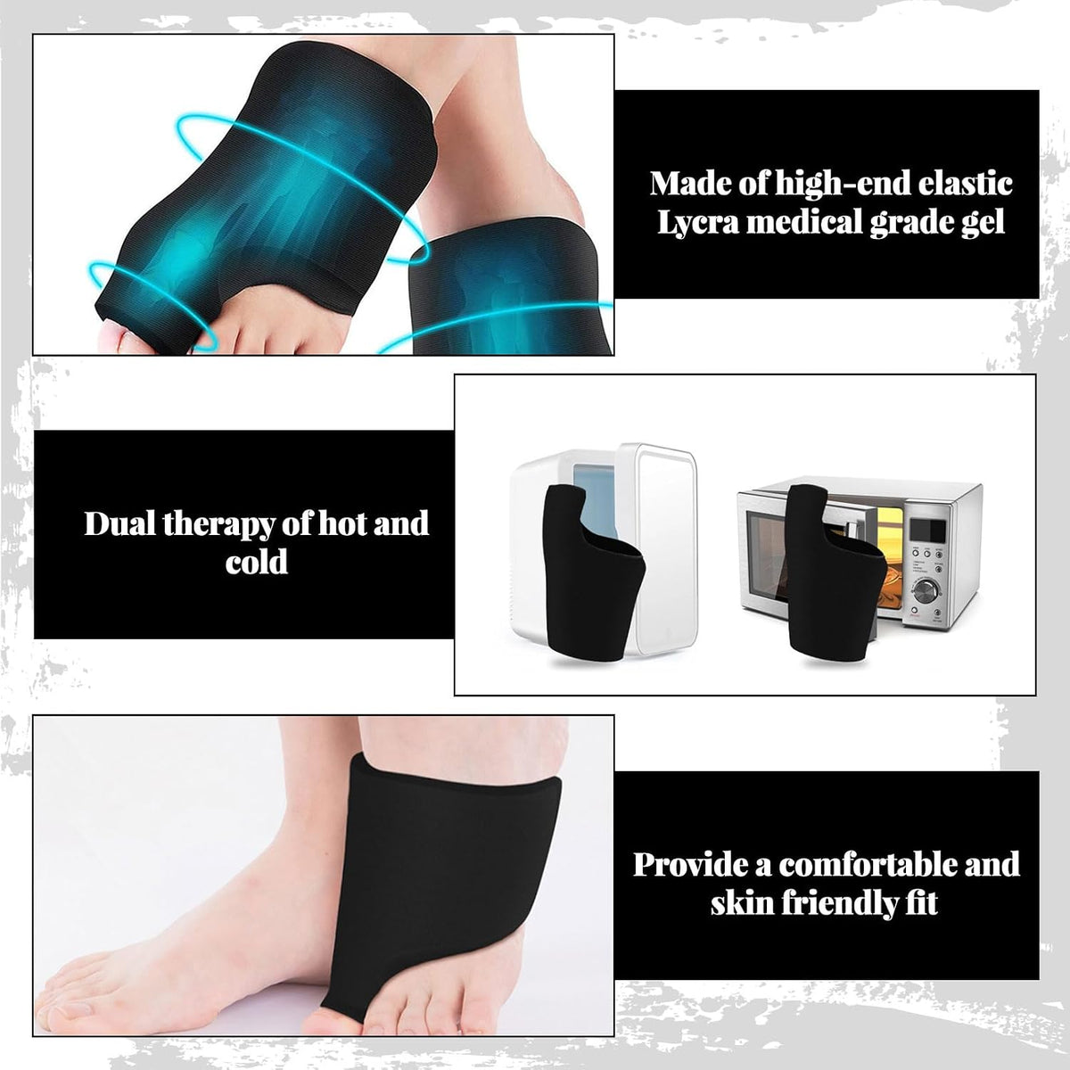 1 PCS Forefoot Toe Ice Pack Wrap,Reusable Foot Thumb Ice Pack,Cold & Heat Therapy Gel Ice Packs,Ice Pack for Foot,Big Toe Pain Relief,Sports Injuries,Swelling,Bunions,Gout Treatment for Feet